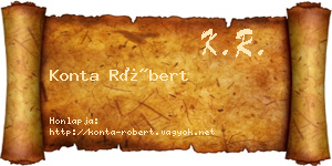 Konta Róbert névjegykártya