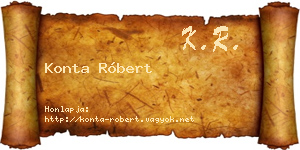 Konta Róbert névjegykártya